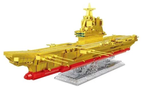 Bộ đồ chơi Mô hình tàu sân bay Sơn Đông WOMA C0637 phiên bản vàng độc đáo, 919 mảnh ghép, phù hợp bé trai 6 tuổi, giá tốt.