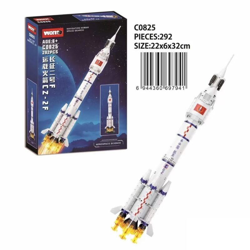 Bộ lắp ghép WOMA C0825 Tên lửa Vận tải Trường Chinh 2F CZ-2F 292 mảnh ghép, đồ chơi mô hình không gian cho bé trai 6 tuổi, giá tốt.