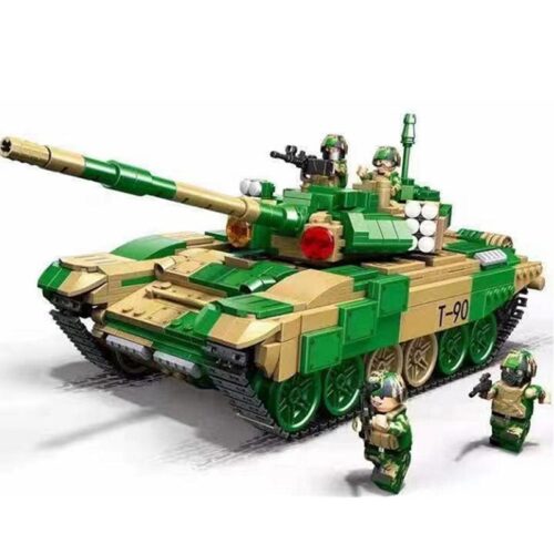 Mô hình đồ chơi lắp ráp xe tăng T-90 WOMA C0873 với 4 lính xe tăng, một món quà giá rẻ cho bé trai 6 tuổi yêu thích quân sự.