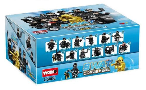 Hộp sản phẩm chính bộ đồ chơi WOMA C5000 Đội Đặc Nhiệm SWAT 12 Mô Hình, phù hợp bé trai 6 tuổi, giá tốt