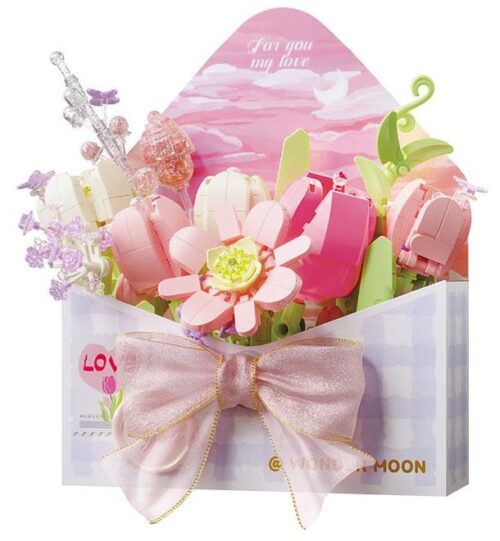 bộ lắp ghép Thư tình hoa nở Wonder Moon 804223, món quà lãng mạn cho bạn gái 14+ tuổi, giá rẻ