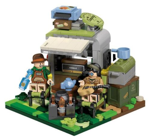 X砖区 AREA-X AX0087 Bộ đồ chơi cắm trại Kỳ nghỉ cuối tuần, 2 minifigures, Tương thích LEGO®, Độ tuổi 6+, Màu xanh lá, trắng, nâu, Phối hợp tay mắt, Quan sát, Sáng tạo ý tưởng, Tập trung chi tiết, Tư duy hệ thống, Giá tốt