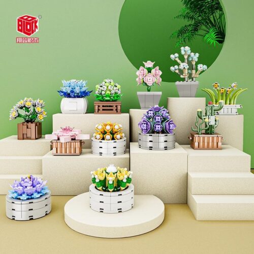 Bộ lắp ghép Cây cảnh hoa đá Xiang Jun 10975, đồ chơi mô hình sáng tạo cho bé 6 tuổi, quà tặng giá tốt