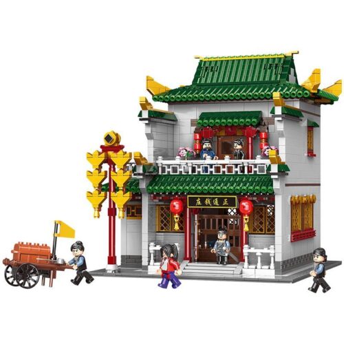 Hộp đồ chơi mô hình Ngân hàng cổ Trung Hoa XINGBAO XB01023, bộ xếp hình 2955 chi tiết chất lượng cao.
