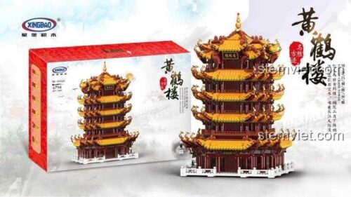 Hộp đồ chơi mô hình Hoàng Hạc Lâu XINGBAO XB01024, bộ xếp hình 6794 mảnh cho con trai.