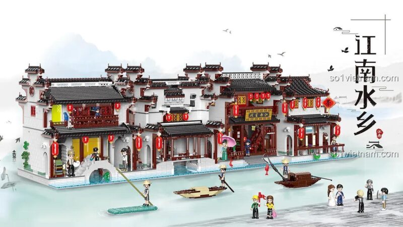 hộp đồ chơi lắp ghép Xingbao XB-01036 Thư Viện Hoài Dương, 3036 chi tiết, phù hợp bé 6 tuổi, giá rẻ