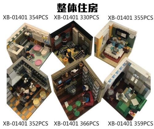 Bộ lắp ghép trang trí nội thất XINGBAO XB-01401C, bộ đồ chơi mô hình nội thất gia đình, 2116 mảnh ghép, phù hợp cho bé trai và bé gái 12 tuổi trở lên, giá tốt.