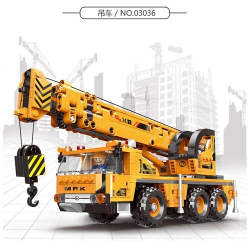Bộ lắp ghép XINGBAO XB-03036 Xe cẩu hạng nặng 657 mảnh cho bé trai 6 tuổi, đồ chơi lắp ráp xe công trình chất lượng cao, giá tốt.