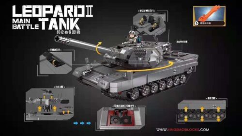 Bộ lắp ráp XINGBAO XB-06032 Xe tăng Leopard 2 với 1426 chi tiết, mô hình quân sự chân thực cho bé trai 8 tuổi, giá tốt.