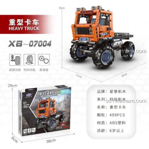 Hộp đồ chơi mô hình XINGBAO XB07004 Xe Tải Kỹ Thuật, chi tiết 499 mảnh, phù hợp bé trai 6 tuổi, giá rẻ