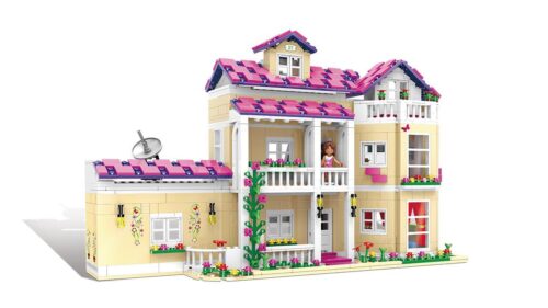 Bộ lắp ghép Ký túc xá nữ sinh XINGBAO XB-12006, mô hình trường học 1334 mảnh ghép màu hồng vàng, đồ chơi lắp ráp cho bé gái 6 tuổi giá tốt.