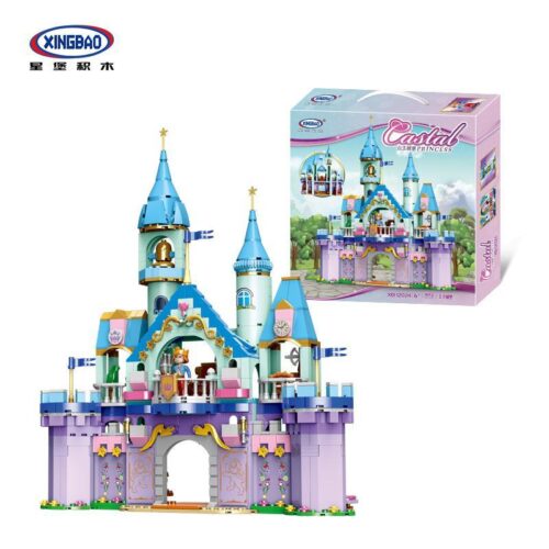 Bộ lắp ghép Lâu đài Công chúa Xingbao XB-12024, 873 mảnh ghép, màu hồng tím xanh, dành cho bé gái 6 tuổi, giá tốt