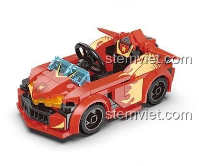 Cận cảnh đồ chơi mô hình Xe đua Red Flag Xingbao XB-62001A, bộ lắp ghép 143 mảnh cho con trai.