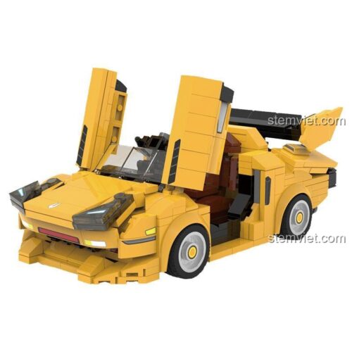 Mô hình Xe Karting Báo Đen Mui Trần Vàng XINGBAO XB63005, đồ chơi lắp ghép 414 mảnh, chất lượng cao