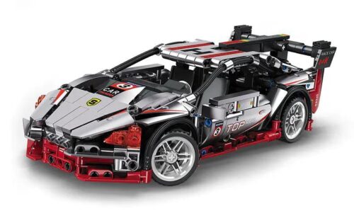 Mô hình siêu xe Lamborghini Poison FF10011 màu đen, bạc, đỏ, 705 mảnh, tỉ lệ 1:16, đồ chơi lắp ghép cho bé trai 6 tuổi