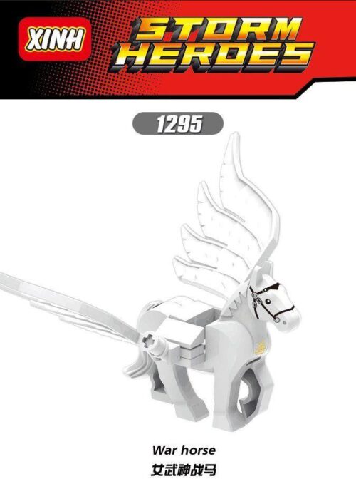 Bộ lắp ghép Chiến Mã Nữ Võ Thần XINH 1295, đồ chơi mô hình ngựa có cánh Valkyrie màu trắng, phù hợp bé trai 6 tuổi, giá tốt.