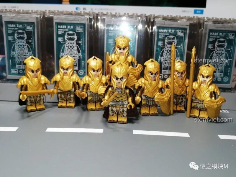 Bộ đồ chơi Minifigure Tiên Tộc XH1729, phụ kiện vũ khí đa dạng, đồ chơi mô hình cho bé trai