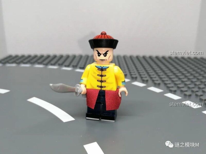 Minifigure Thị vệ cầm đao XINH 1848 chi tiết tinh xảo, bộ đồ chơi Quan Lính Triều Thanh cho bé trai.
