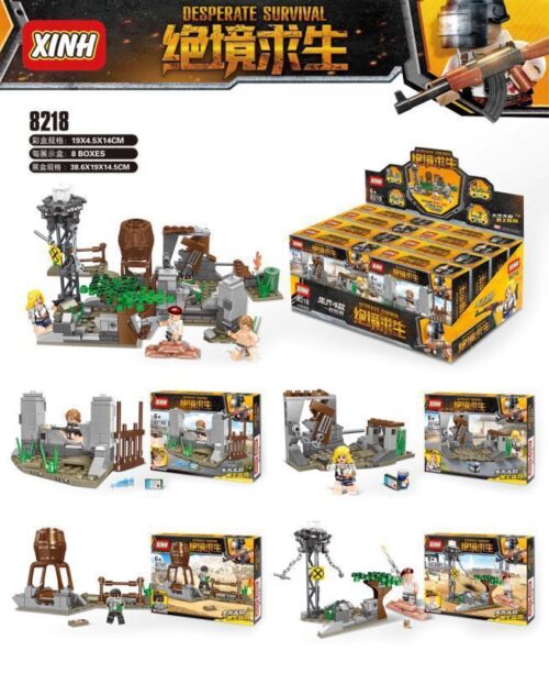 Bộ lắp ghép Cảnh Sinh Tồn Tuyệt Vọng XINH 8218 giá tốt cho bé trai 6 tuổi, mô hình sinh tồn chất lượng cao