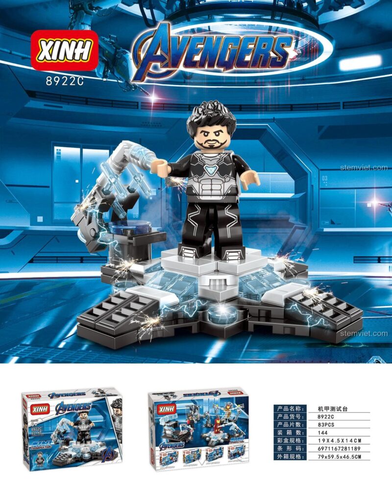 XINH8922C Căn Cứ Iron Man, phát triển tư duy logic cho bé