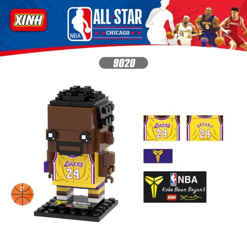 Bộ đồ chơi Kobe Bryant XINH 9020, mô hình cầu thủ bóng rổ huyền thoại, đồ chơi lắp ráp cho con trai, chất lượng cao, giá tốt