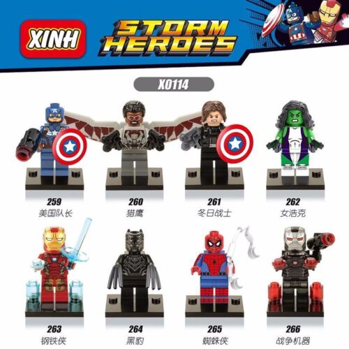 Bộ 8 Minifigure Siêu Anh Hùng Marvel Storm Heroes X0114 - 259 Captain America