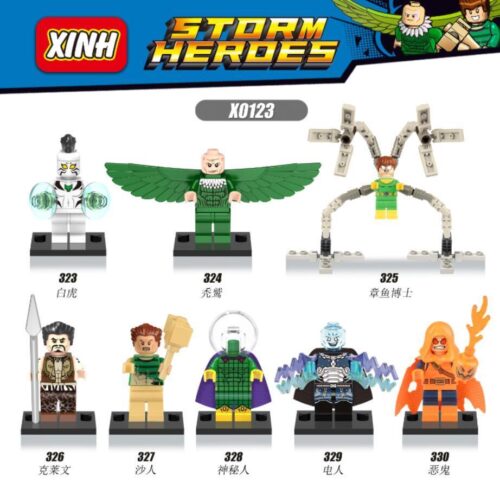 STORM HEROES Spider-Man bộ đồ chơi lắp ghép minifigure 323 Bạch Hổ