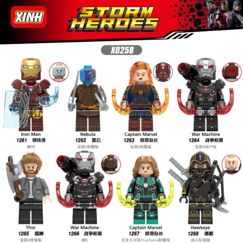Bộ đồ chơi Biệt Đội Siêu Anh Hùng Avengers XINH X0258 Storm Heroes 8 nhân vật, đồ chơi mô hình siêu anh hùng cho bé trai 6 tuổi, giá tốt.