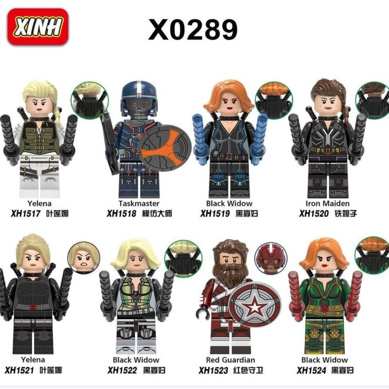 Bộ đồ chơi Black Widow XINH X0289 gồm 8 minifigure siêu anh hùng Marvel, phù hợp bé trai bé gái 6 tuổi, chất lượng cao giá tốt.