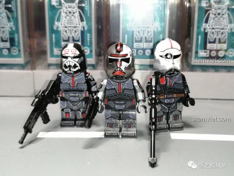 Bộ sưu tập vũ khí đi kèm bộ đồ chơi Minifigure Star Wars XINH X0307, tăng cường trải nghiệm Chiến Binh Dải Ngân Hà.