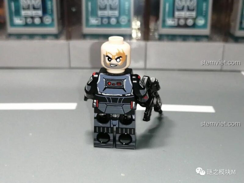 Mặt sau minifigure Wrecker XINH X0307, chi tiết giáp và trang bị, bộ đồ chơi Minifigure Star Wars cho bé trai.
