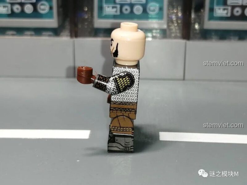 Minifigure chiến binh lùn KORUIT KT1040 in ấn mặt trước, không liên quan đến sản phẩm XINH X0314