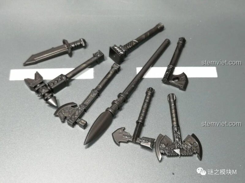 Đồ chơi mô hình XINH, khiên chiến binh người lùn, chi tiết sắc nét, cho bé trai 8 tuổi.