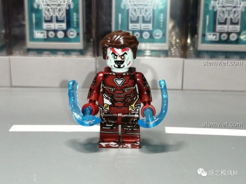 Minifigure Marvel Zombie XINH X0325, đồ chơi mô hình Iron Man zombie