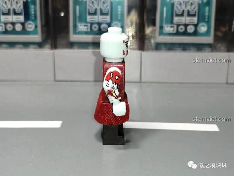 Minifigure Marvel Zombie XINH X0325, đồ chơi mô hình Wong zombie mặt bên