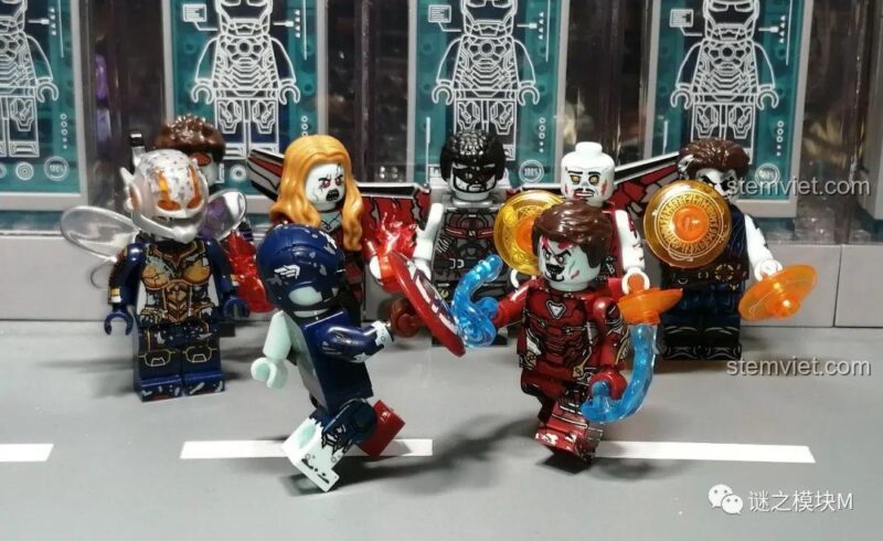 Minifigure Iron Man Zombie từ bộ đồ chơi XINH X0325, thiết kế độc đáo, chất lượng cao, phù hợp bé trai 8 tuổi.