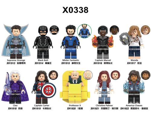 Bộ đồ chơi XINH X0338 Supreme Strange, nhân vật siêu anh hùng Marvel, đồ chơi lắp ghép cho bé trai 6 tuổi