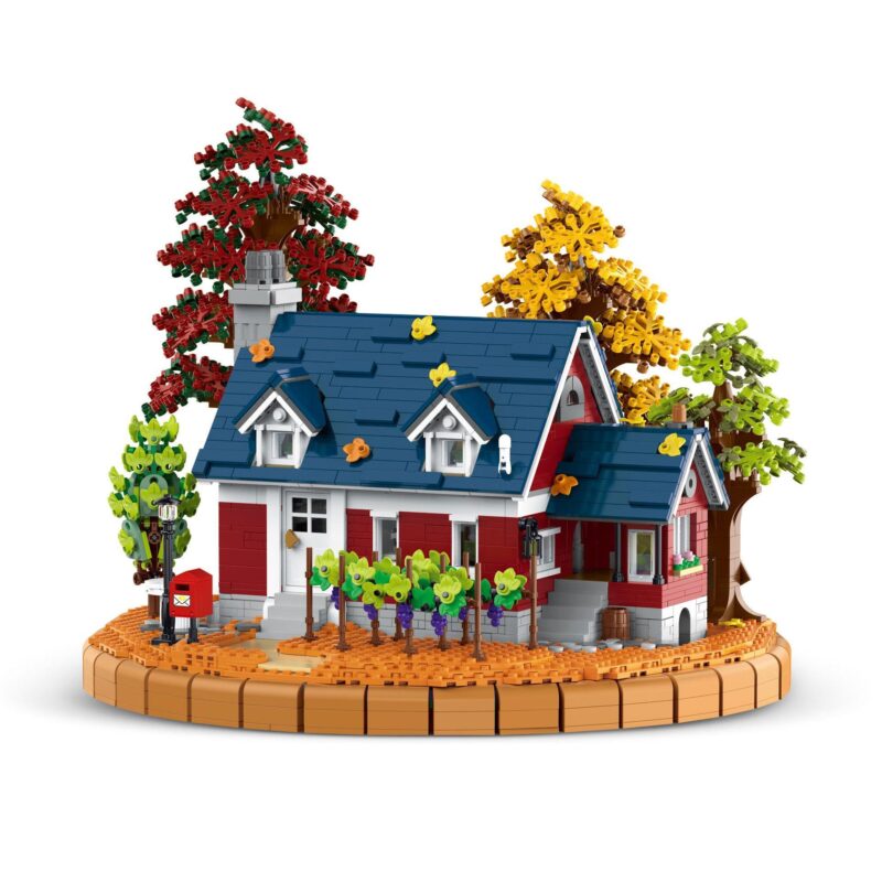 Hộp sản phẩm XMORK 031055 Trang Viên Rượu Vang Mùa Thu, hiển thị số chi tiết 3775 và độ tuổi 6+, đồ chơi xây dựng chất lượng cao.