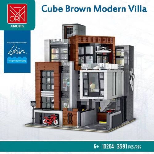 Hộp sản phẩm bộ lắp ghép Biệt thự hiện đại XMORK 10204, một món đồ chơi mô hình kiến trúc đương đại cho con trai trên 16 tuổi, giá tốt.