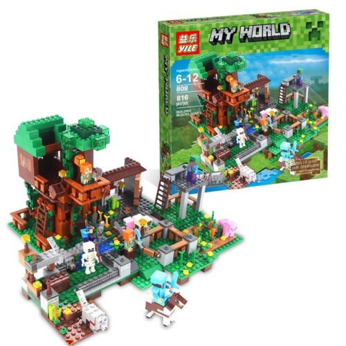 Bộ đồ chơi lắp ráp YILE 808 Ngôi nhà trên cây Minecraft: Bảo vệ thế giới, 816 mảnh ghép, dành cho bé trai 6-12 tuổi, giá tốt
