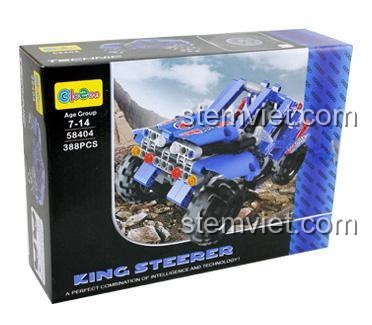 Hộp bộ lắp ráp xe địa hình YUEGAO 58404 King Steerer, 388 mảnh, quà tặng cho con trai.