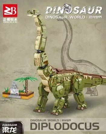 Bộ lắp ghép ZB 8046 Khủng long Diplodocus khổng lồ, đồ chơi mô hình khủng long cổ dài chất lượng cao cho bé trai 6 tuổi, giá tốt.