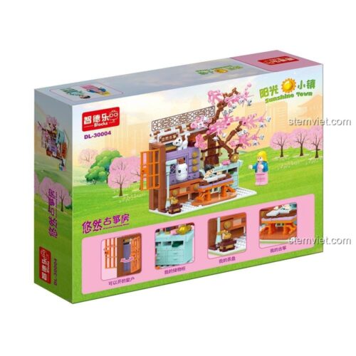 Hộp bộ lắp ghép ZDEL DL-30004 Phòng Đàn Tranh Thư Thái, 303 mảnh, đồ chơi mô hình cổ phong cho bé gái 6 tuổi, giá tiết kiệm
