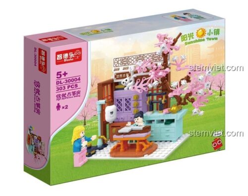 Mô hình Phòng Đàn Tranh Thư Thái ZDEL DL-30004, bộ lắp ghép 303 mảnh, đồ chơi lắp ghép cổ phong cho bé gái 6 tuổi, giá tốt