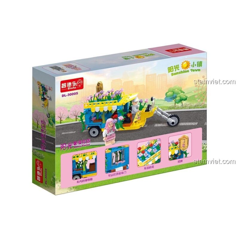 Tính năng nổi bật của bộ đồ chơi lắp ráp ZDEL DL-30005 Cửa hàng hoa di động, đồ chơi mô hình cho bé gái 6 tuổi.