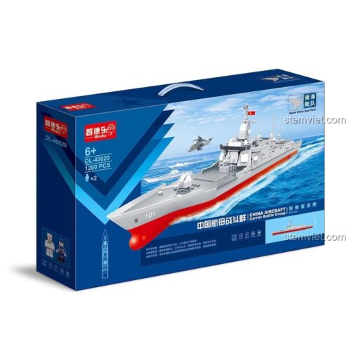 Hộp sản phẩm bộ lắp ráp ZDEL DL-40020 Tàu khu trục Type 055, đồ chơi mô hình quân sự cho bé trai, chất lượng cao, tiết kiệm.