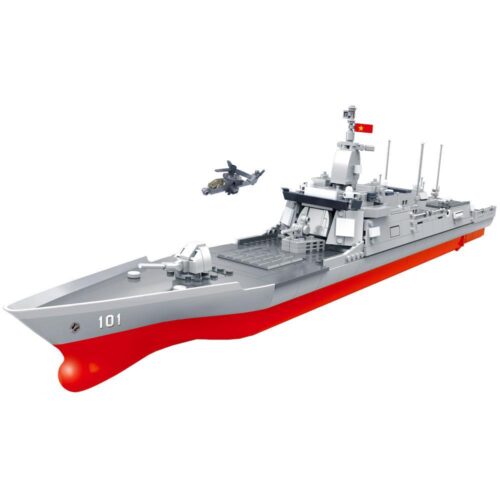 Bộ lắp ghép ZDEL DL-40020 Tàu khu trục tên lửa Type 055, mô hình chiến hạm hiện đại 1200 mảnh ghép, đồ chơi lắp ráp cho bé trai 6 tuổi, giá tốt.