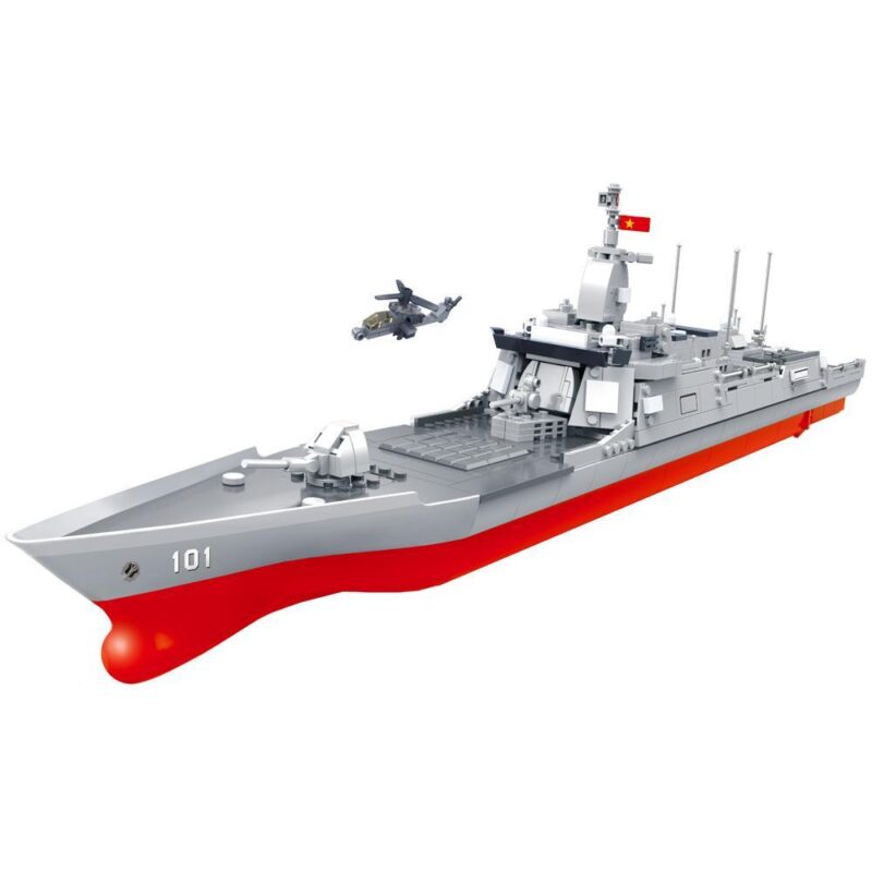 Bộ lắp ghép ZDEL DL-40020 Tàu khu trục tên lửa Type 055, mô hình chiến hạm hiện đại 1200 mảnh ghép, đồ chơi lắp ráp cho bé trai 6 tuổi, giá tốt.