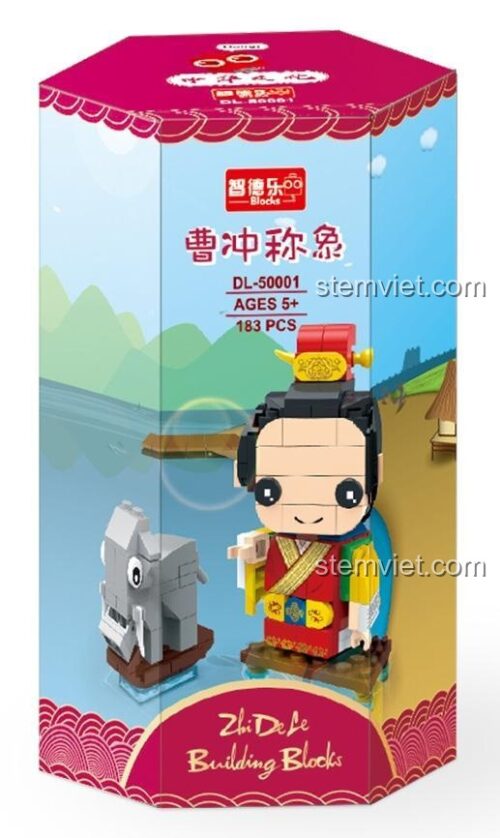Hộp bộ lắp ghép Tào Xung Cân Voi ZDEL DL-50001, đồ chơi lắp ráp cho bé trai 5 tuổi, giá tốt.
