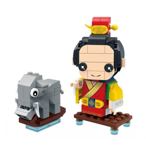 Mô hình Tào Xung và Voi từ bộ lắp ghép ZDEL DL-50001, đồ chơi mô hình Câu chuyện Tào Xung Cân Voi, phát triển trí tuệ cho bé.